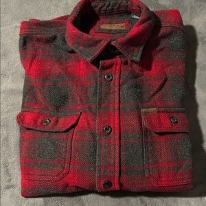 Wrangler Red and Black Checkered Shirt Jacket